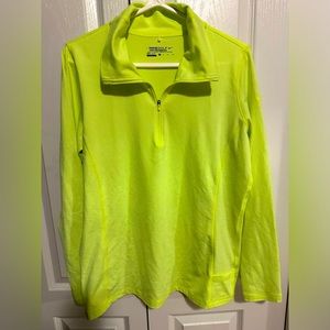 Nike Golf  DRI FIT XL neon quarter zip long sleeve